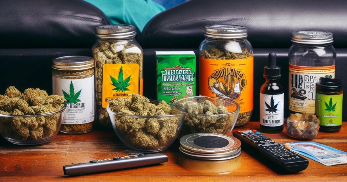 Image illustrating a diverse array of cannabis products - Sacramento Weed Delivery near me
