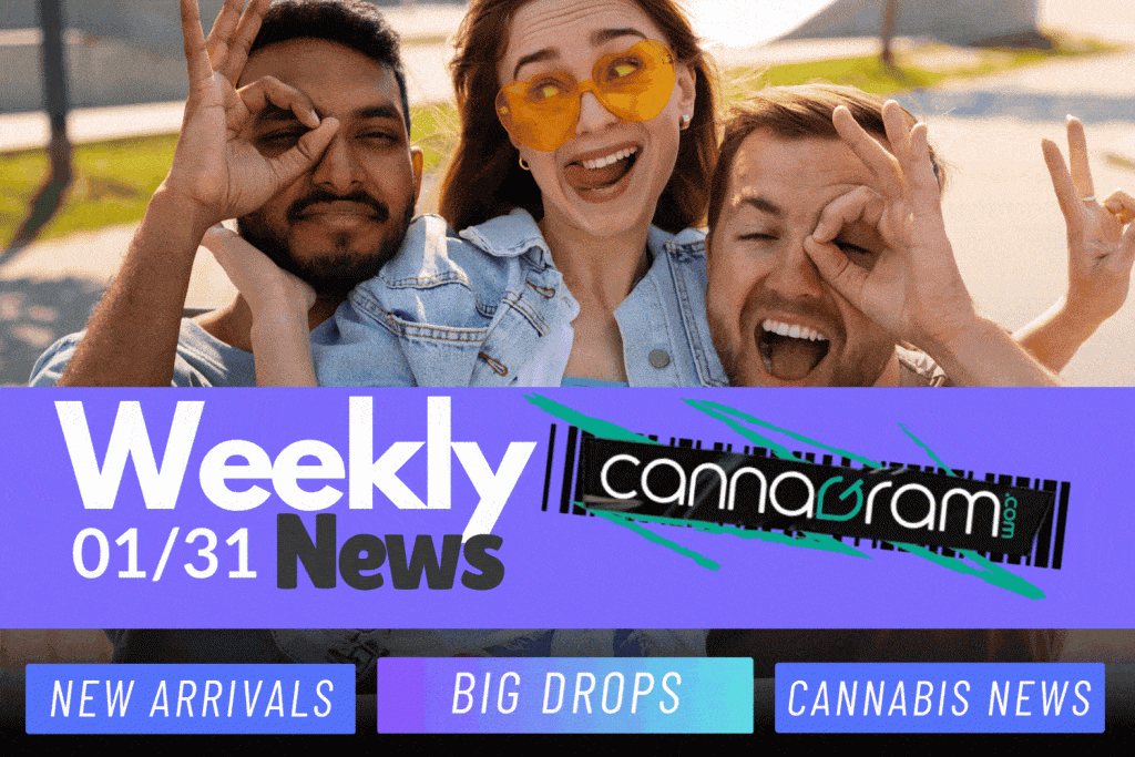 Weekly News from Cannagram – Cannabis updates, new arrivals, and big drops available for fast weed delivery in Sacramento. Shop High Grade Farms and more!