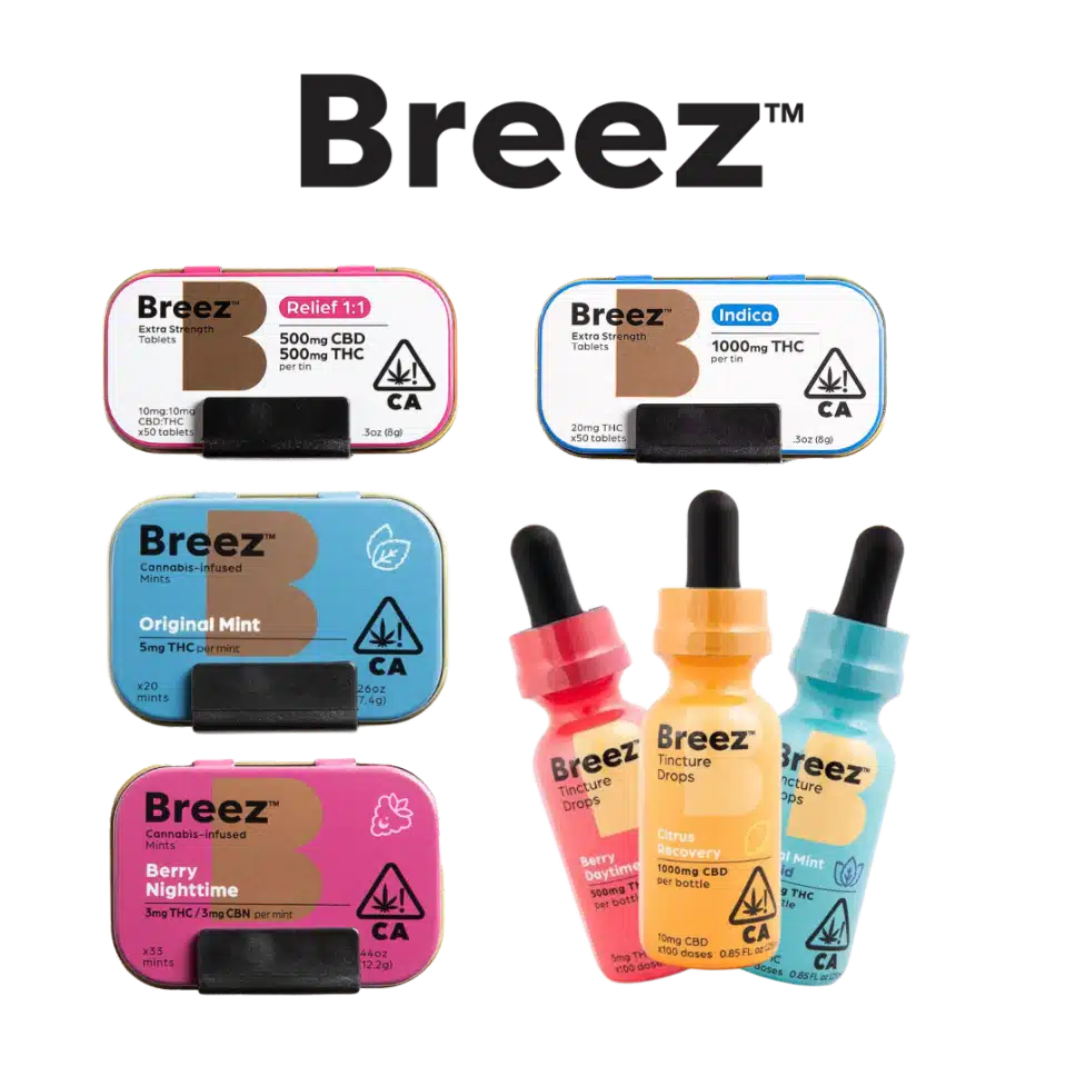 Breez Original Mint Tin, Nighttime Tablet Tin, Citrus Recovery Drops, Royal Mint Tin