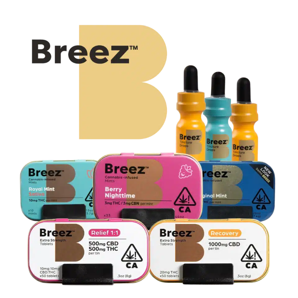 Breez cannabis product lineup
