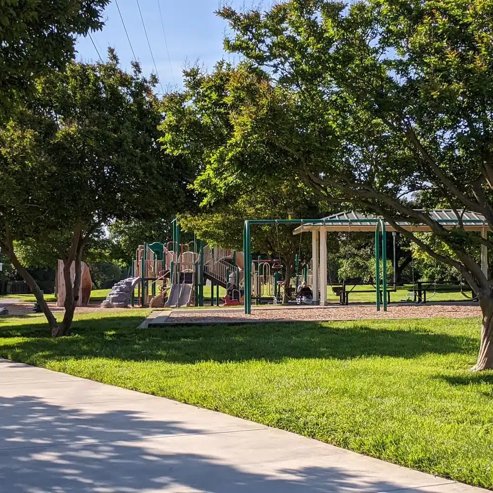 Playground and picnic area at Cresta Park in Arden Arcade, CA