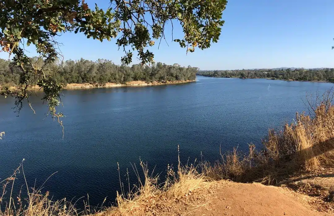 View of Folsom Lake State Recreation Area near El Dorado Hills, CA – popular outdoor destination for hiking and water activities.