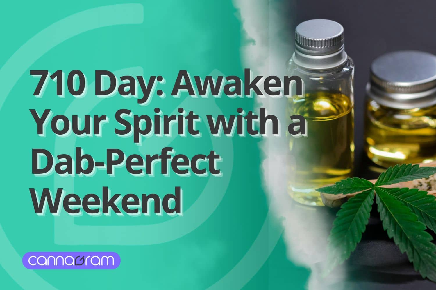 A checklist and magnifying glass with premium cannabis flower, illustrating four things to consider before buying high-quality cannabis, with Cannagram logo.