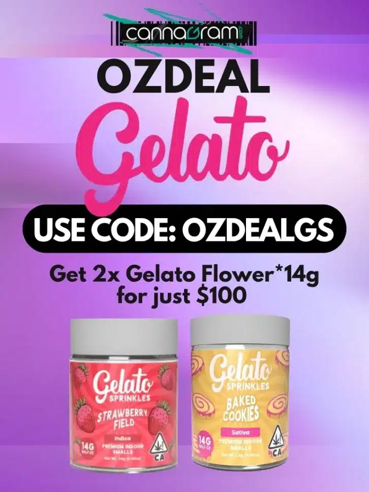 ozdeal gelato cannabis deal - two 14g gelato sprinkles jars in Sacramento
