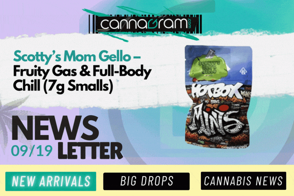 Cannagramer's News 09/19 — Hotbox Scotty’s Mom Gello & big drops