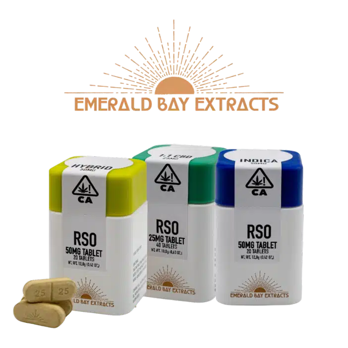 Emerald Bay Extracts — RSO Tablets (Hybrid, 1:1 CBD/THC, Indica)