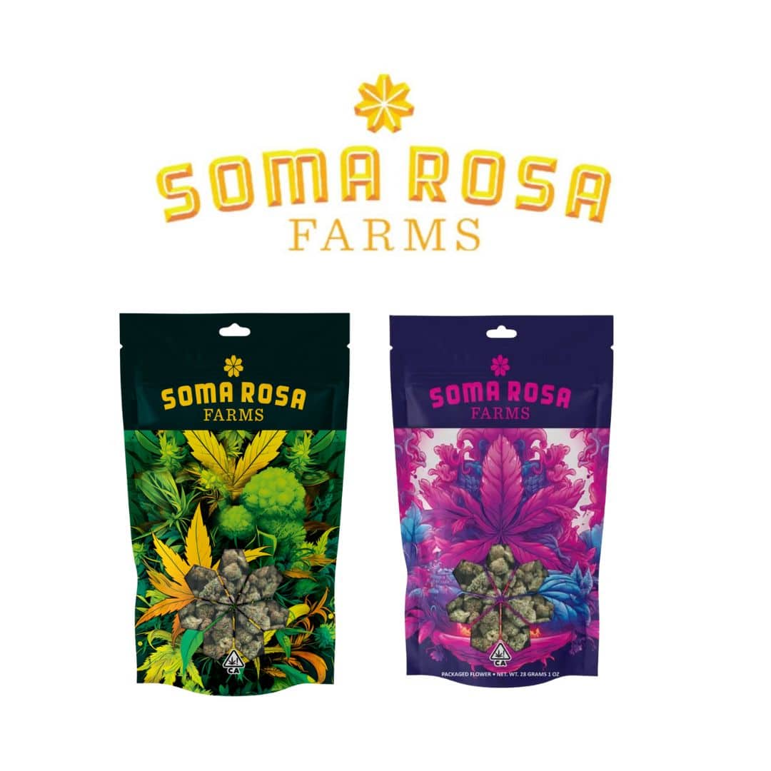 Colorful Drops cannabis edible packages featuring flavors like Blueberry Muffin, Tropical Punch, and Watermelon, with vibrant gummy candies displayed in front.