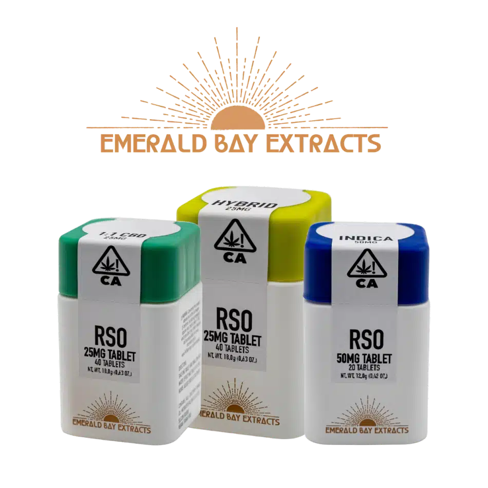Emerald Bay Extracts RSO tinctures and tablets