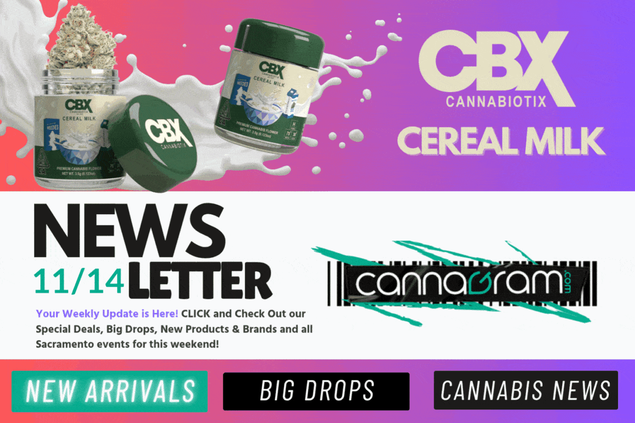 CBX Cereal Milk banner and Cannagram Newsletter 11/14 header