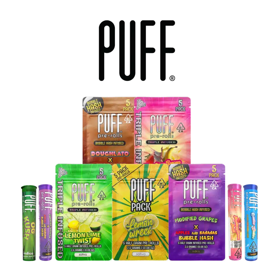 PUFF infused pre-roll packs and singles