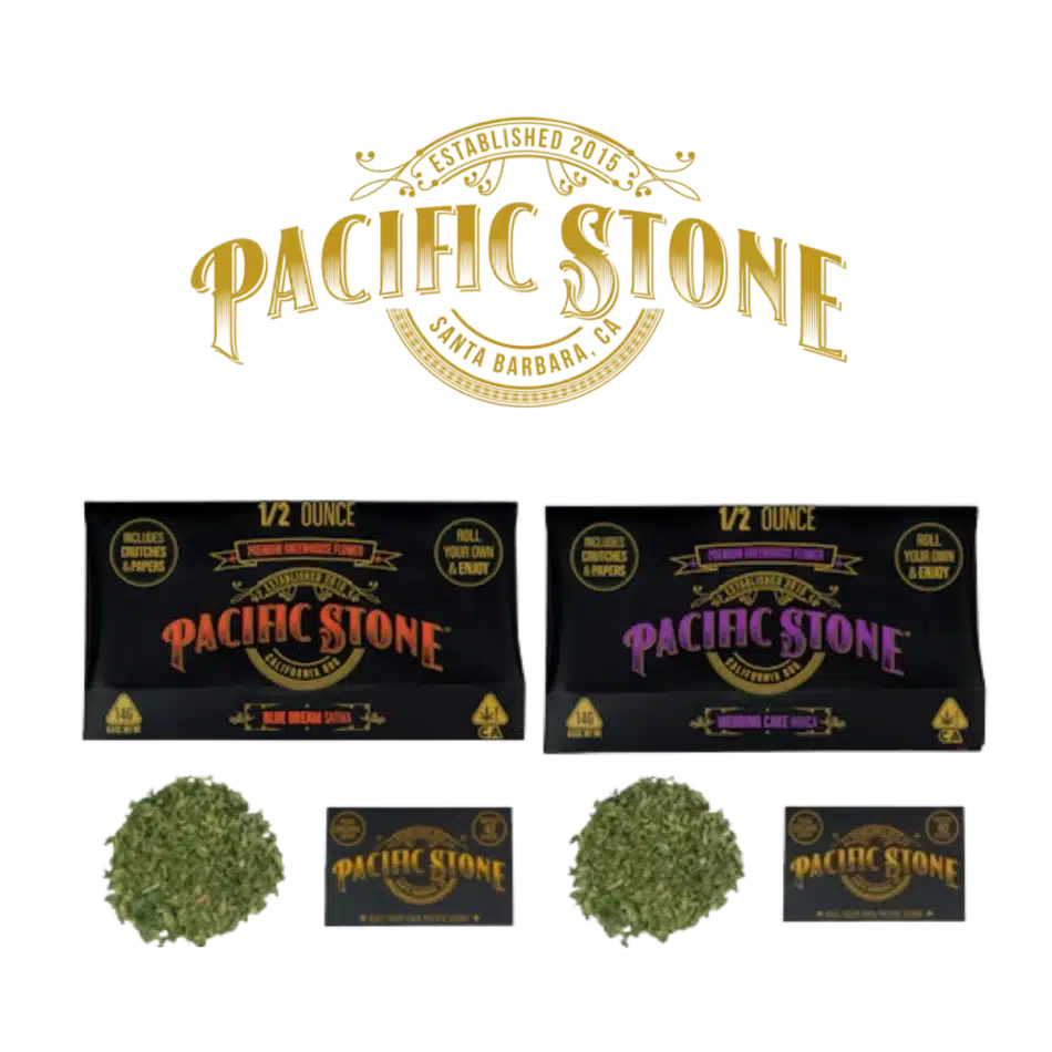 Pacific Stone Roll Your Own Sugar Shake bags: Blue Dream and Wedding Cake