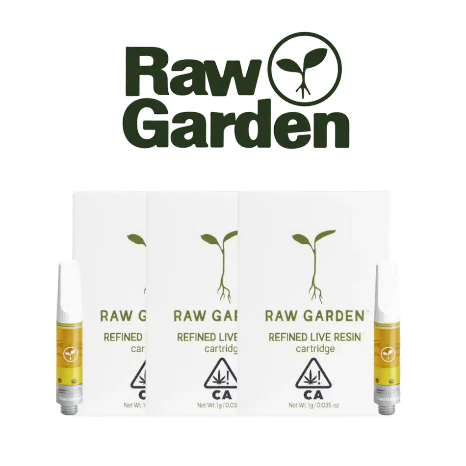 New Raw Garden refined live resin vape cartridge strains