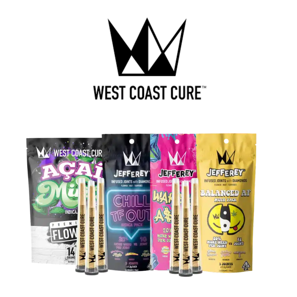 West Coast Cure Jefferey infused pre-rolls and premium flower