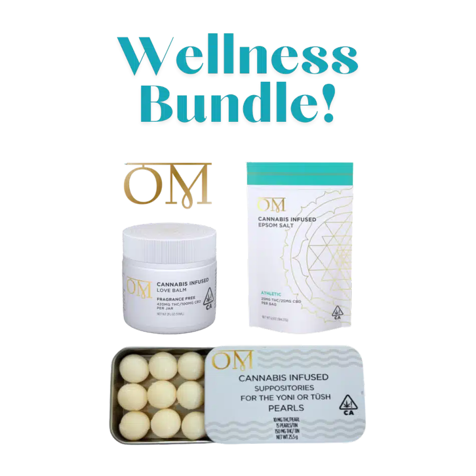 OM Women’s Wellness Bundle featuring Love Balm, OM Pearl, and Epsom Bath Salt