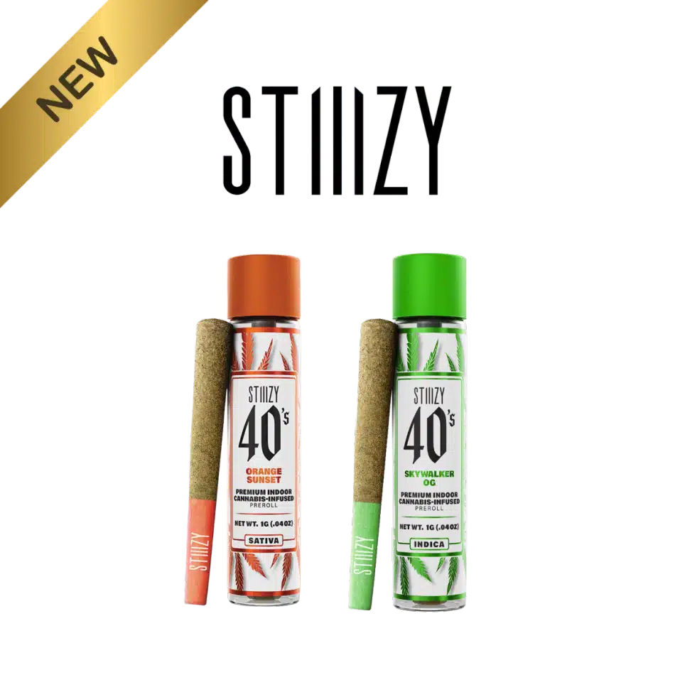 STIIIZY new products featuring infused 40s preroll singles