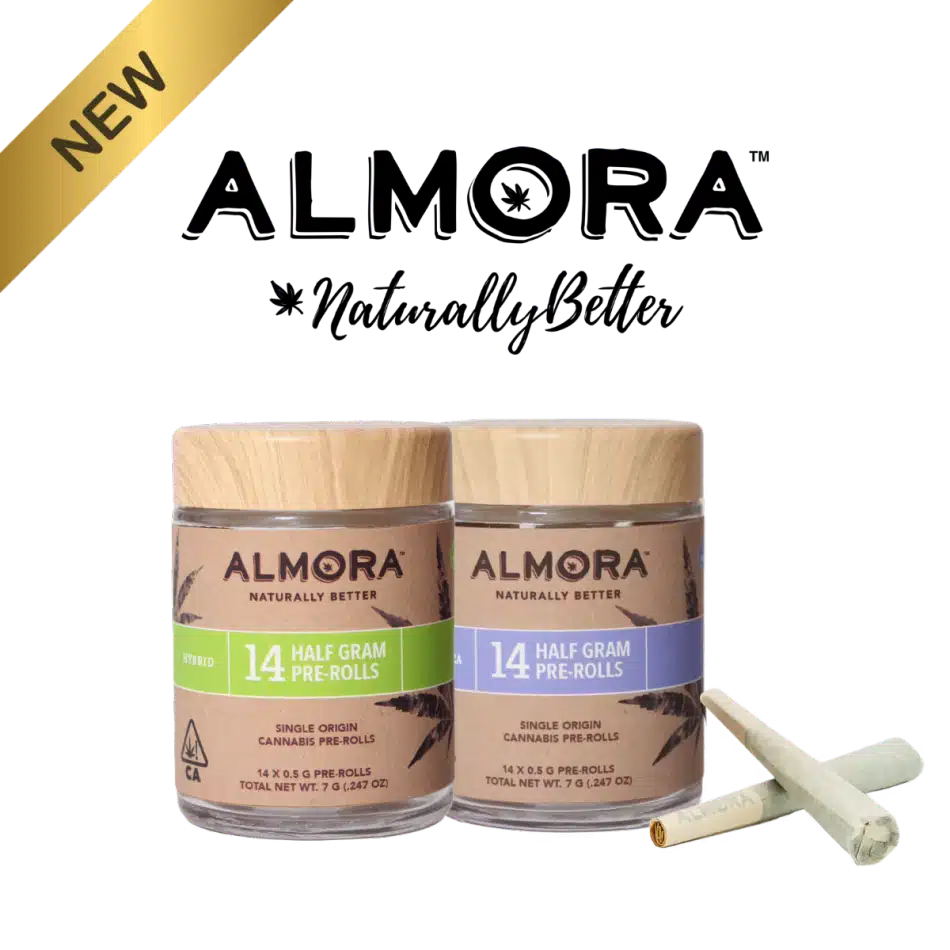 Almora Farms 14 half gram pre-rolls jar