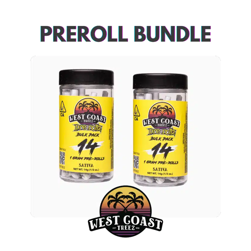 West Coast Treez 14pk Preroll Bundle (yellow label packaging)
