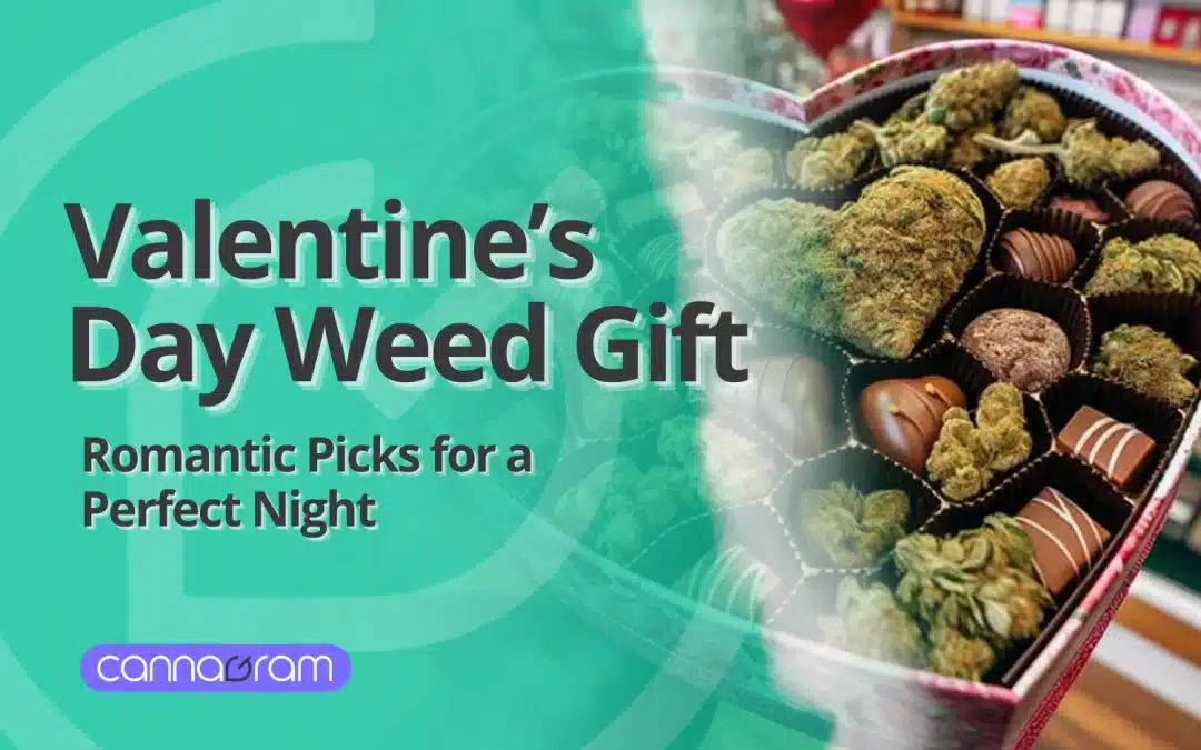 Valentines Day weed gift featuring cannabis flower arranged like chocolates, a romantic option for valentines day delivery in Sacramento dispensary.