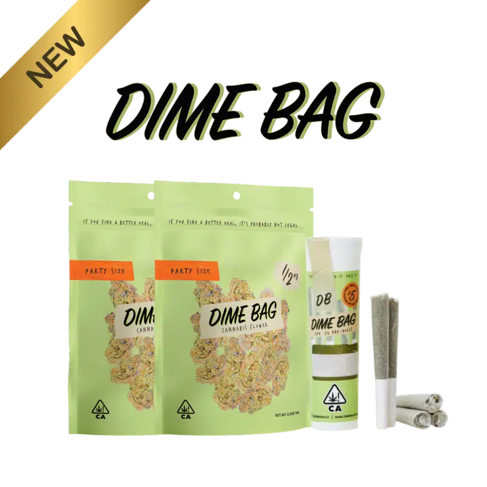 Dime Bag new products (14g greenhouse flower and prerolls)