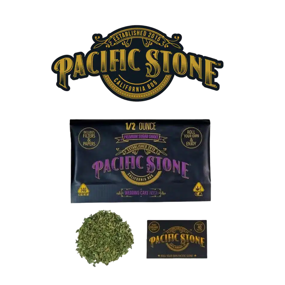 Pacific Stone Wedding Cake (I) 14g Roll Your Own Sugar Shake strain feature graphic