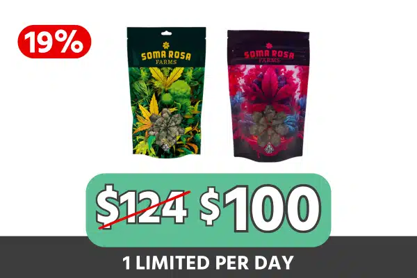 Soma Rosa pick any 2 half ounces for $100 bundle