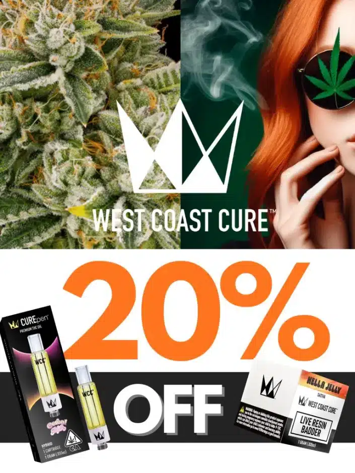 West Coast Cure 20% off weekend deal