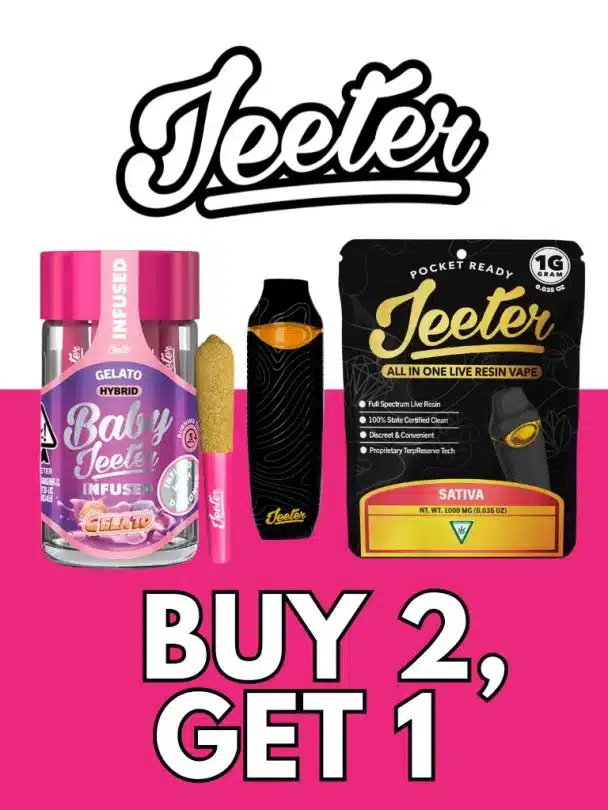 Jeeter buy 2 get 1 for a penny weekend deal