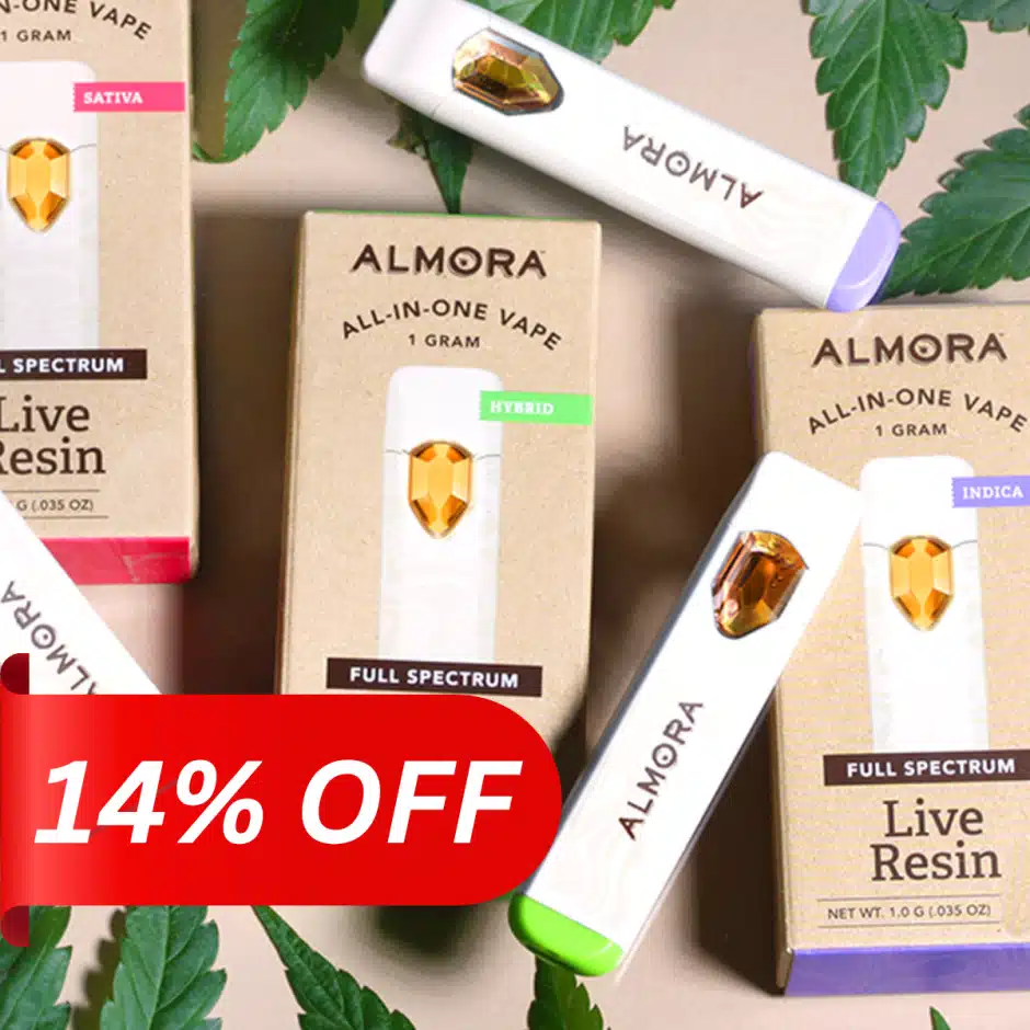 Almora vapes 14 percent off low pricing