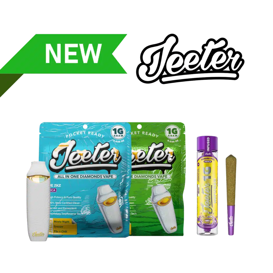 Jeeter new products including Liquid Diamonds AIO vapes and infused preroll