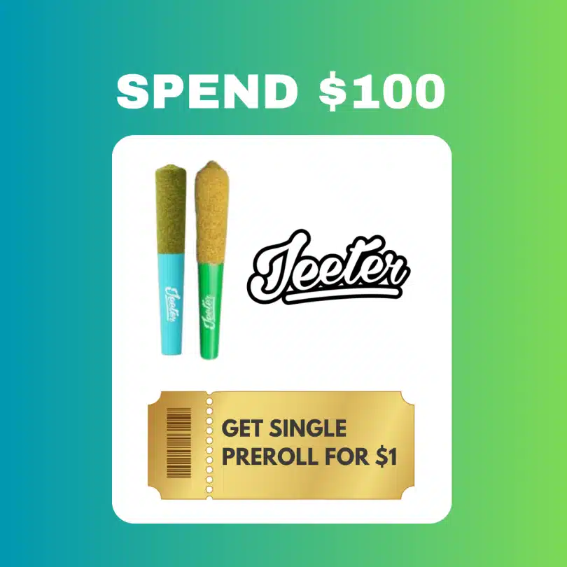 Spend 100 get 1 preroll reward for 1 dollar