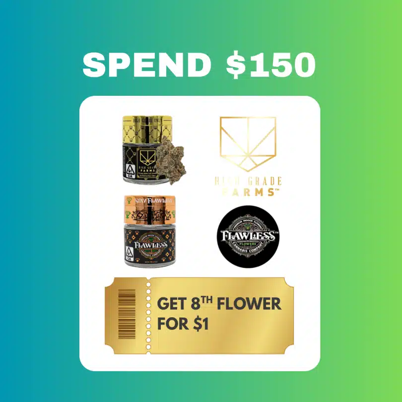 Spend 150 get 1 flower reward for 1 dollar
