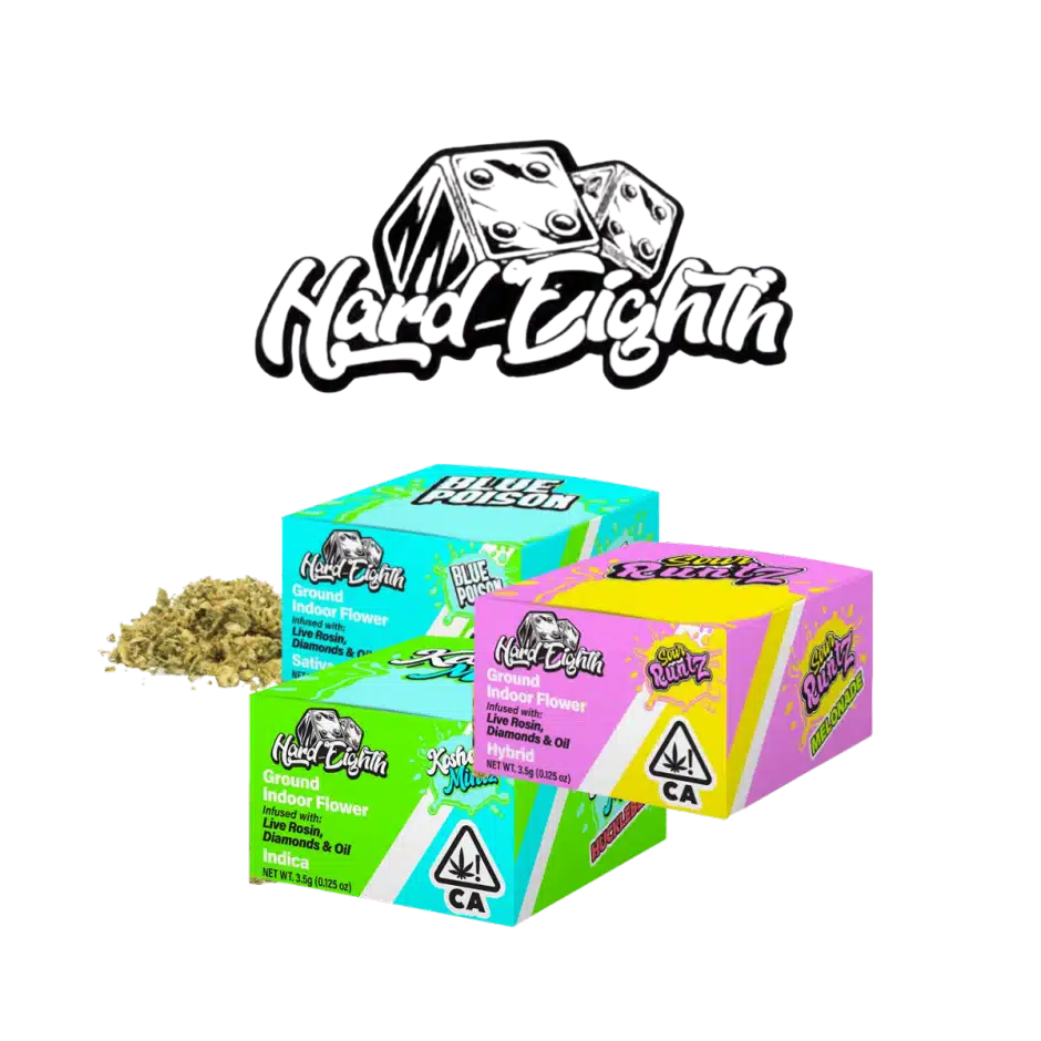 Hard Eighth Infused Flower — Blue Poison, Kosher Mintz & Sour Runtz