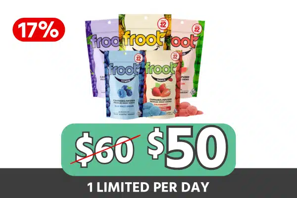 FROOT 5-Pack 100mg Gummies Bundle — $50 save $10 17% off