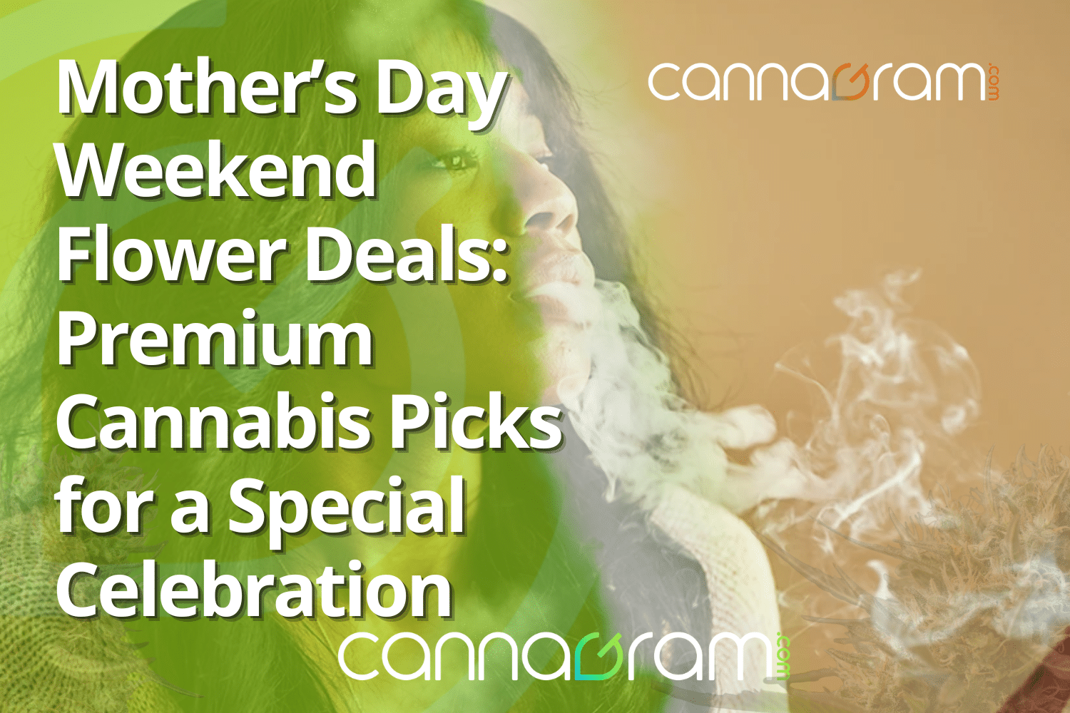 Mother’s Day Weekend Flower Deals — premium cannabis flower picks for a special celebration, Cannagram cover graphic.