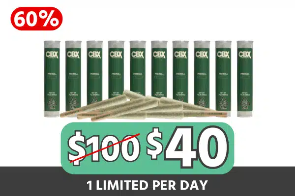 Mix & Match 10x CBX Prerolls for the Price of 5 — $40