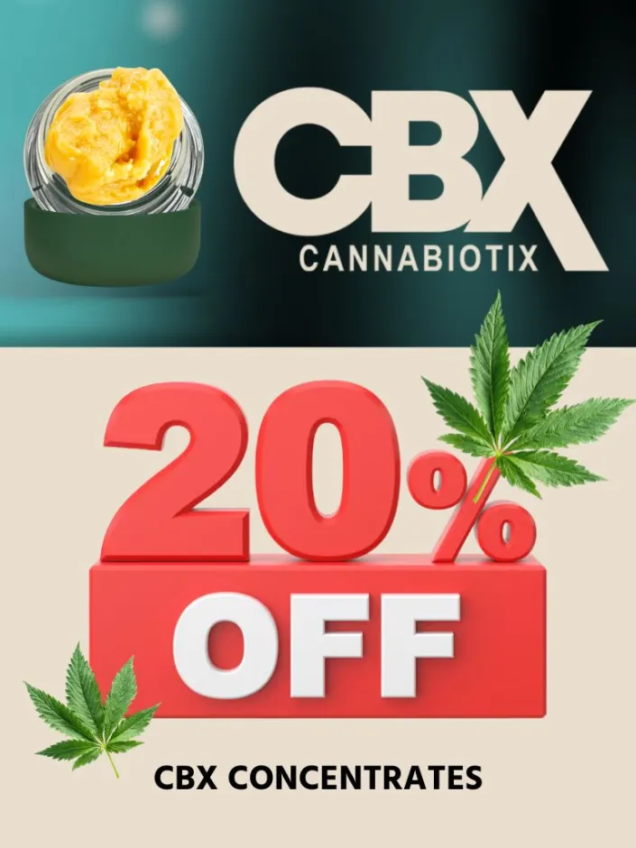 CBX Cannabiotix Concentrates 20% off weekend deal