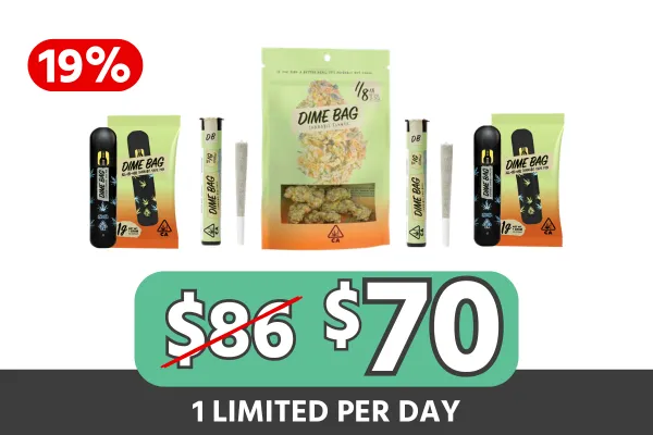Dime Bag Vape + Flower + Preroll Bundle — $70