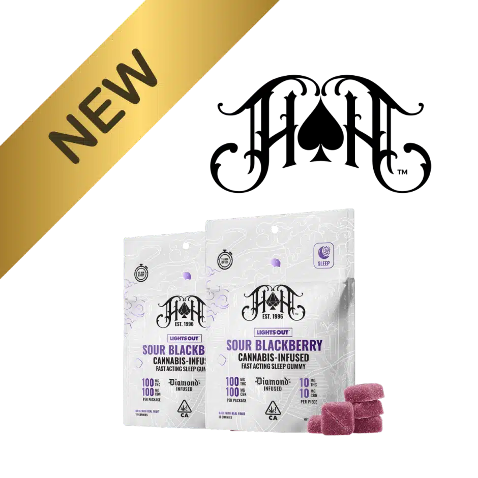 Heavy Hitters Lights Out Sour Blackberry Fast-Acting 1:1 THC/CBN Sleep Gummies