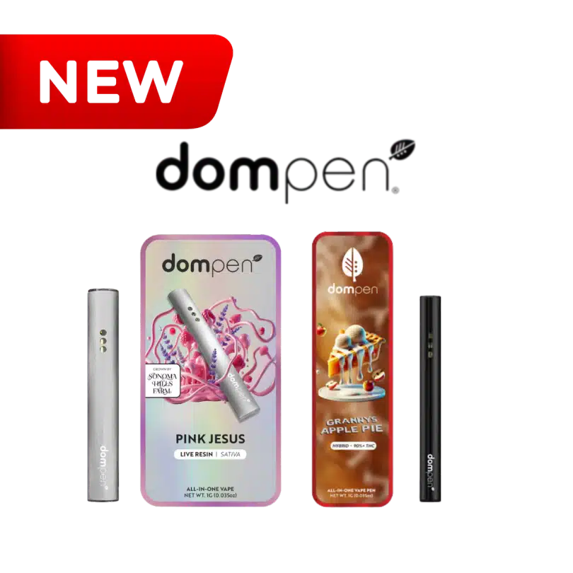 Dompen new products — Pink Jesus Live Resin AIO Vape and Granny's Apple Pie AIO Vape