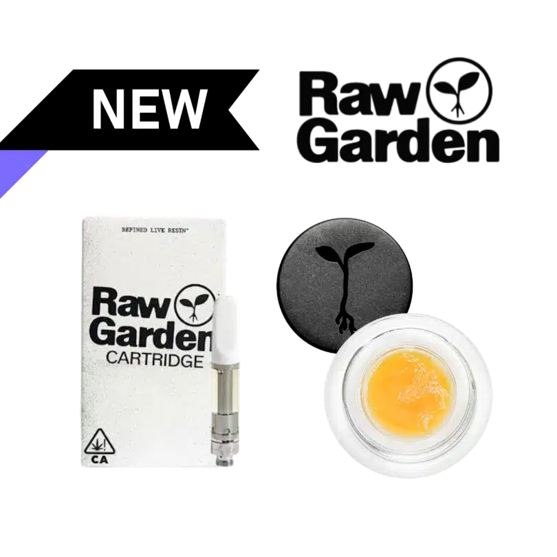 Raw Garden new products — Vision OG Cartridge and Jiffy Cake Live Badder