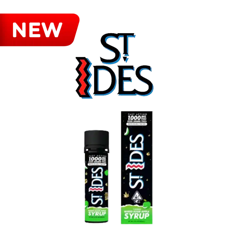 St Ides Wired Sour Apple 2oz 1000mg + 200mg THCv Syrup Tincture