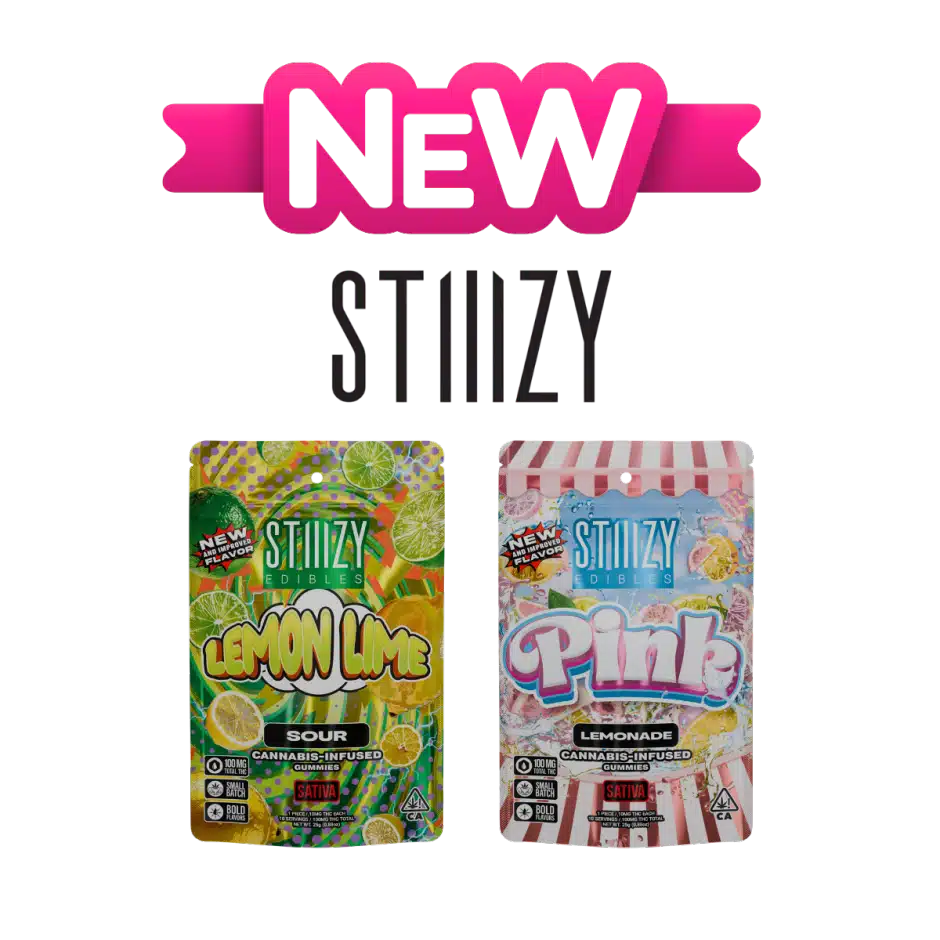 Stiiizy Fast Acting Nano Gummies — Lemonade Pink and Sour Lemon Lime