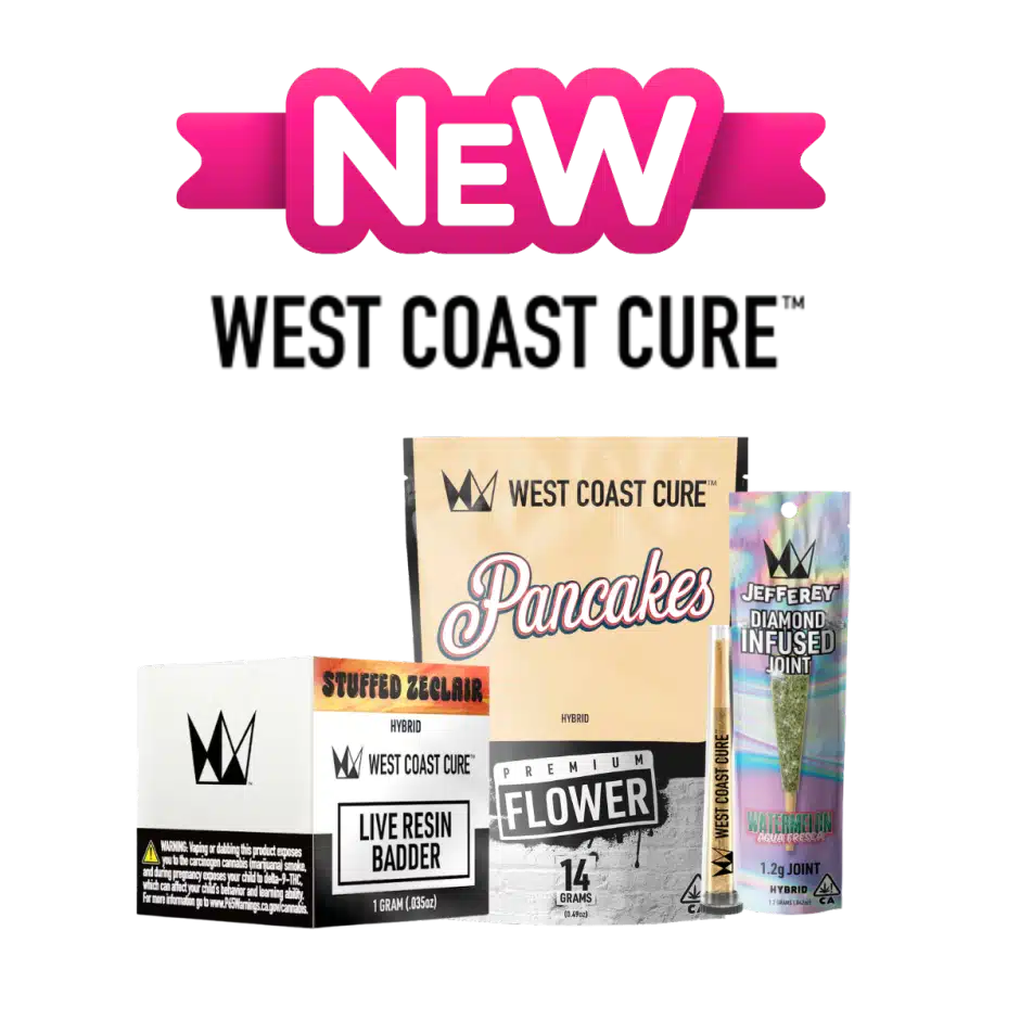West Coast Cure new products — Jefferey Diamond Joints, Premium Flower, Live Resin Badder