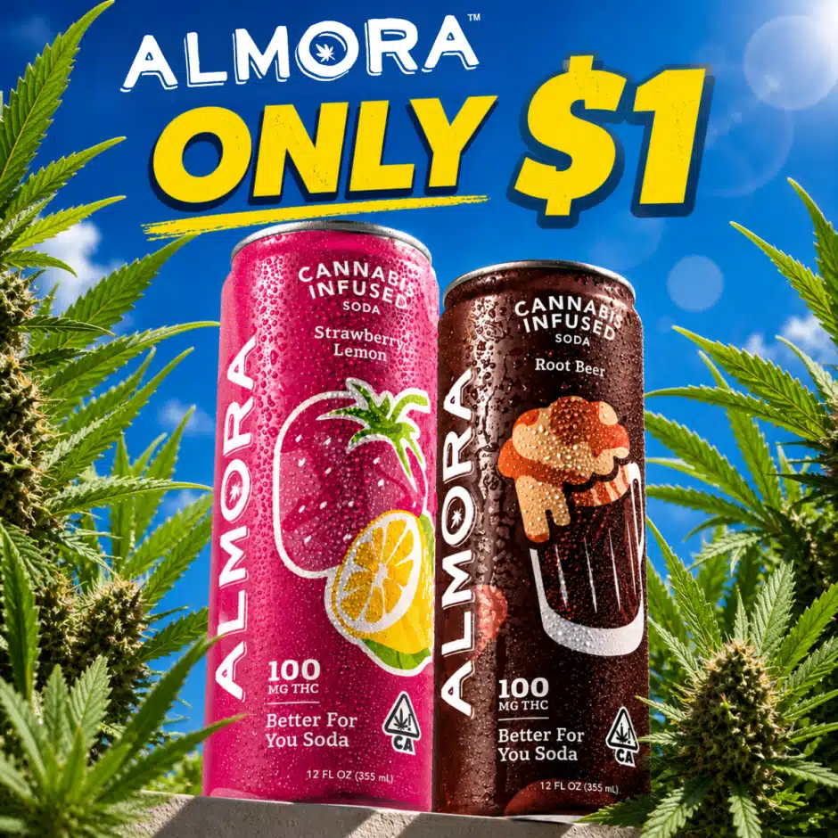 Spend $100 Get 1 Almora Cannabis Infused Soda for $1