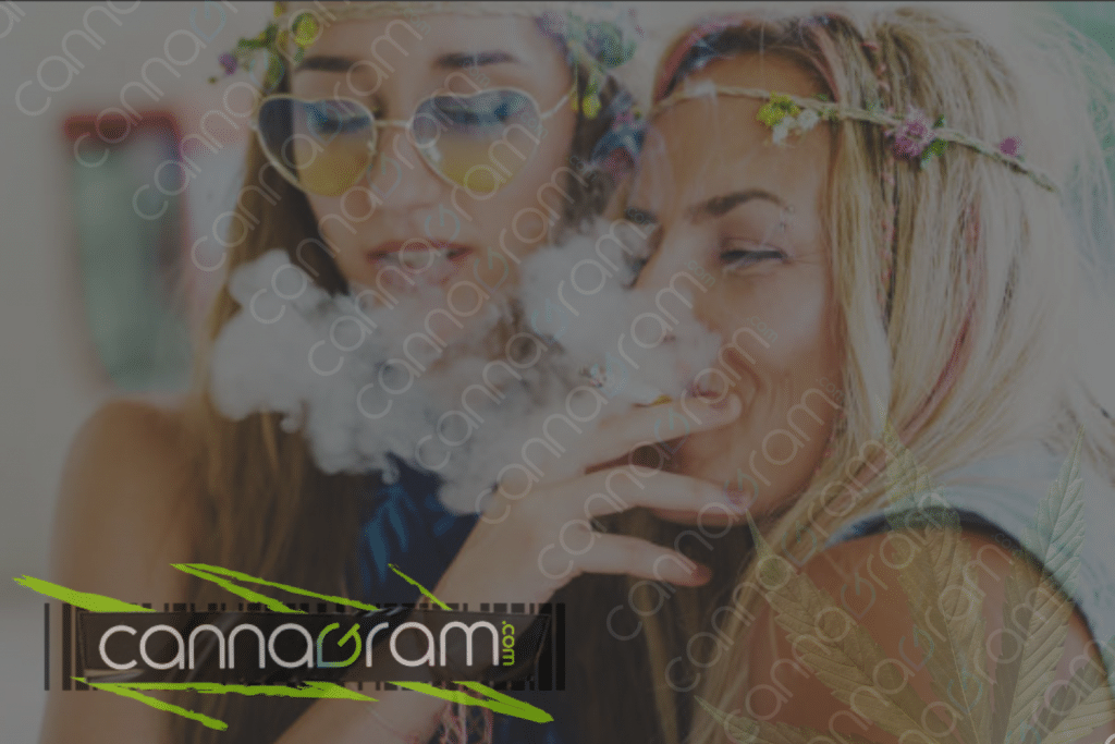 Mother’s Day Weekend Flower Deals — two women enjoying a relaxed cannabis moment with Cannagram branding.