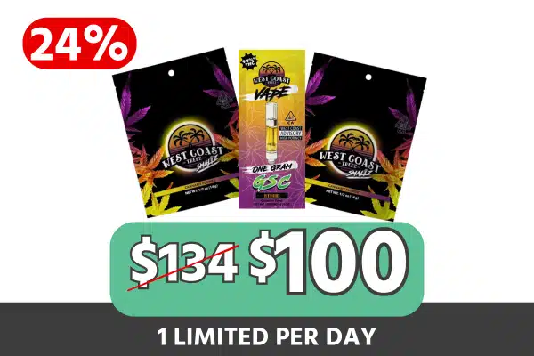 West Coast Treez Oz + 2 Vapes Bundle — $100