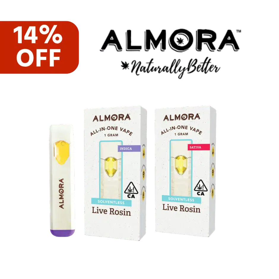 Everyday Low Pricing — Almora Farms Live Rosin AIO Vapes