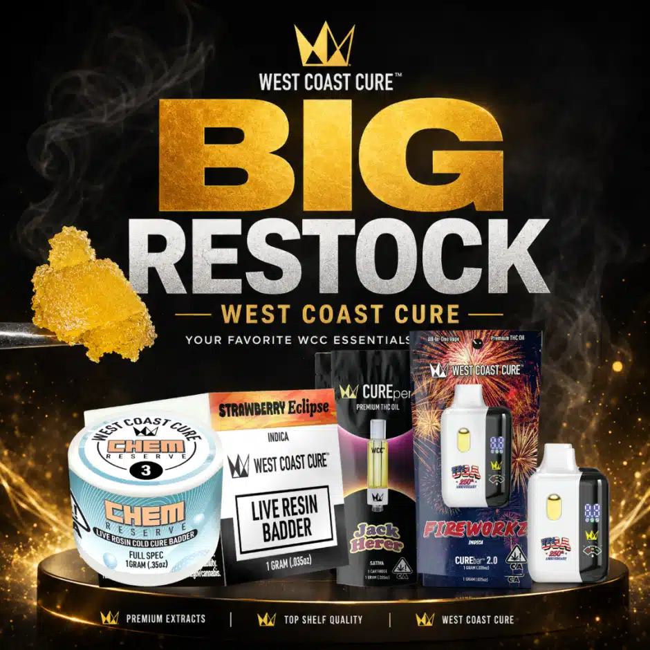 Big Restock — West Coast Cure — Your Favorite WCC Essentials