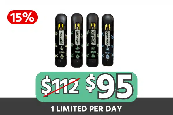 Dime Bag 1g AIO Vape 4-Pack Bundle — $95 (Save $17, 15% Off)