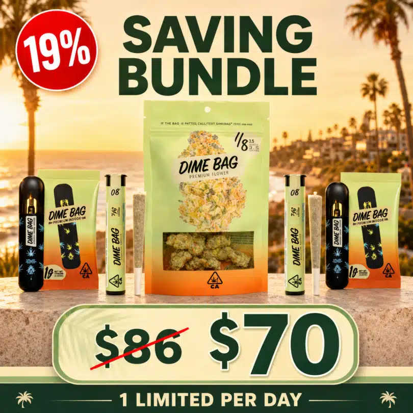 Dime Bag Vape + Flower + Preroll Bundle — $70
